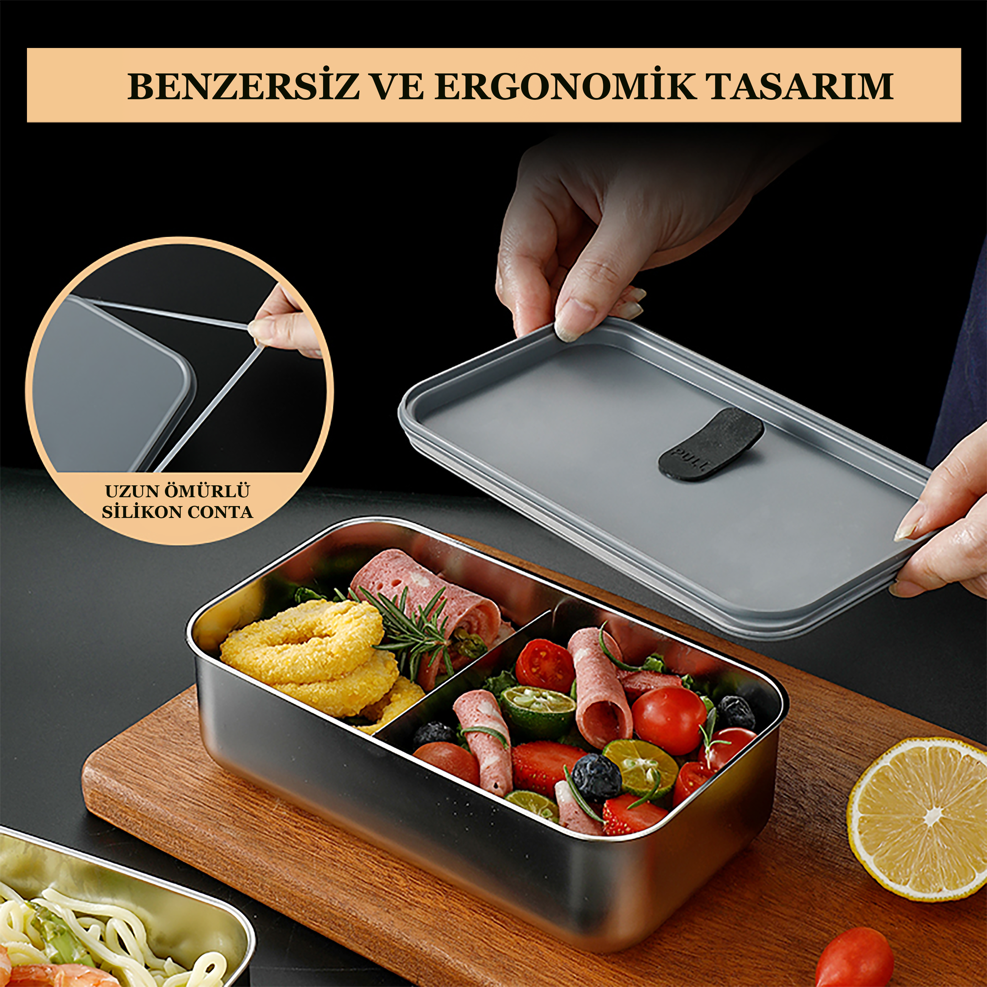 Lisse - Çift Katlı Yemek Kabı